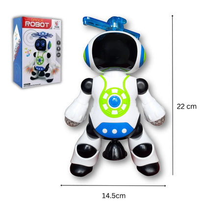 Dimenzije i poklon kutija interaktivnog robota.