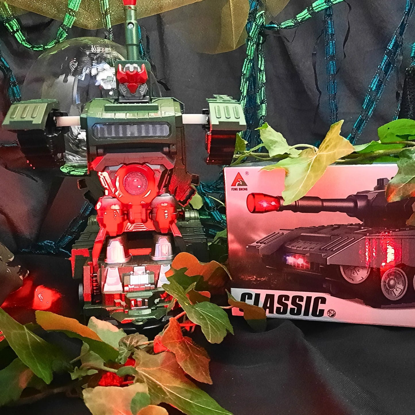 Transformers tenk igračka za decu sa svetlosnim efektima – robot koji se pretvara iz tenka u robota.