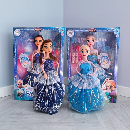 Dečije lutke Frozen Ana i Elsa sa dodacima i poklon pakovanjem.