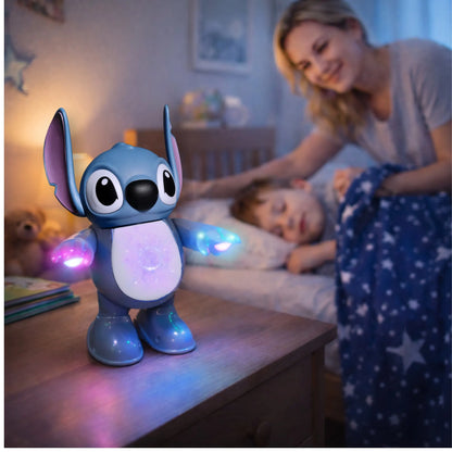 Interaktivni robot Stitch svetli kao noćna lampa dok dete spava.