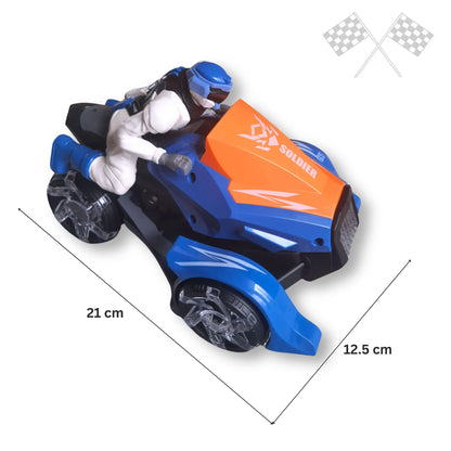 Dimenzije trkačkog motora za decu – dužina 21 cm i širina 12.5 cm