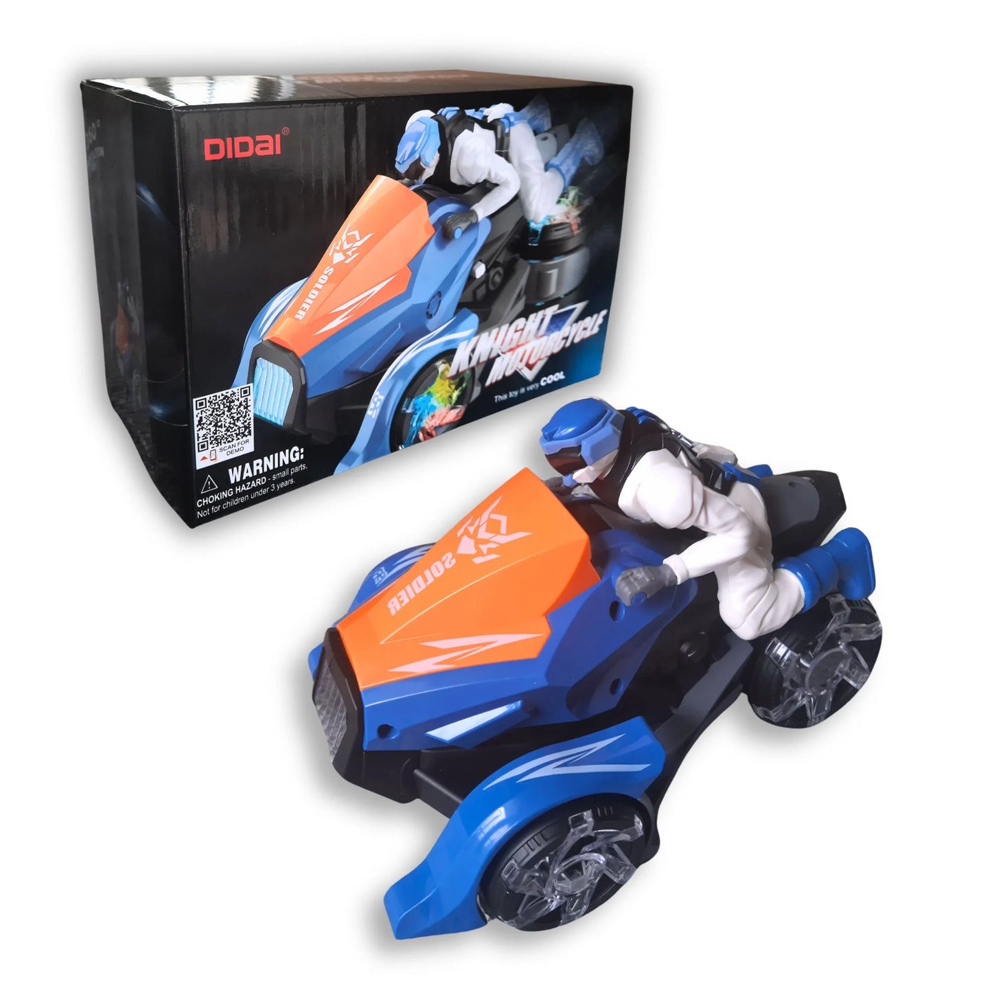 Trkački motor za decu sa LED svetlima u originalnom pakovanju.