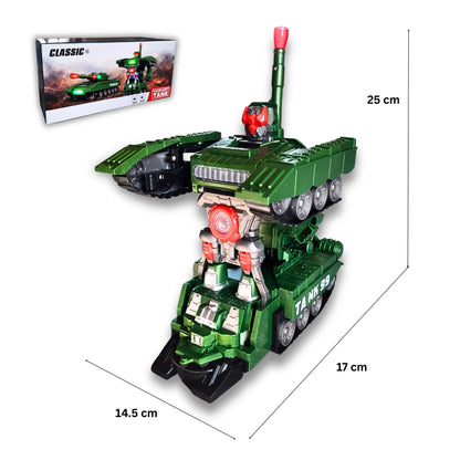 Dimenzije transformers tenka koji se pretvara u robota za decu.